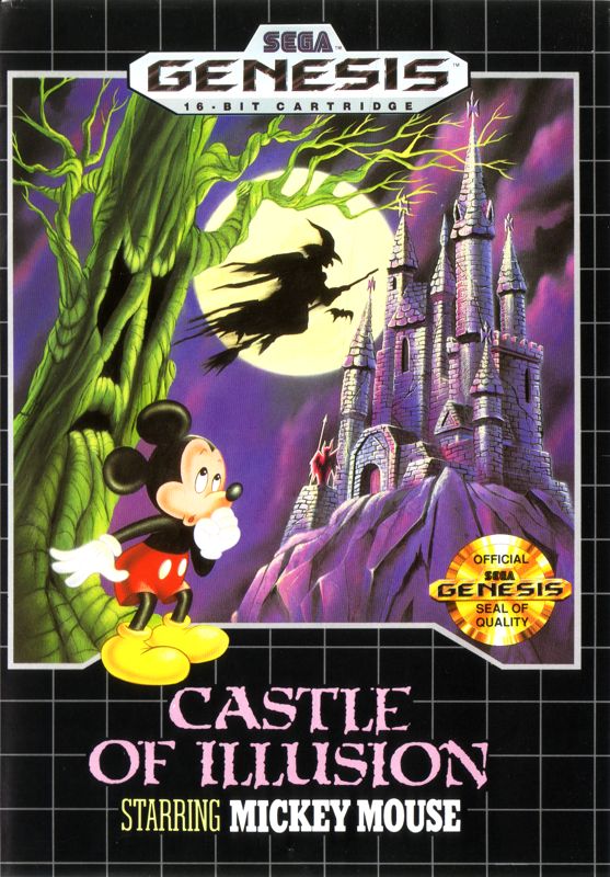 Castle of Illusion box art for Sega Mega Drive